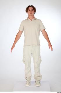 Lyle a-pose beige cargo pants beige polo t shirt beige…